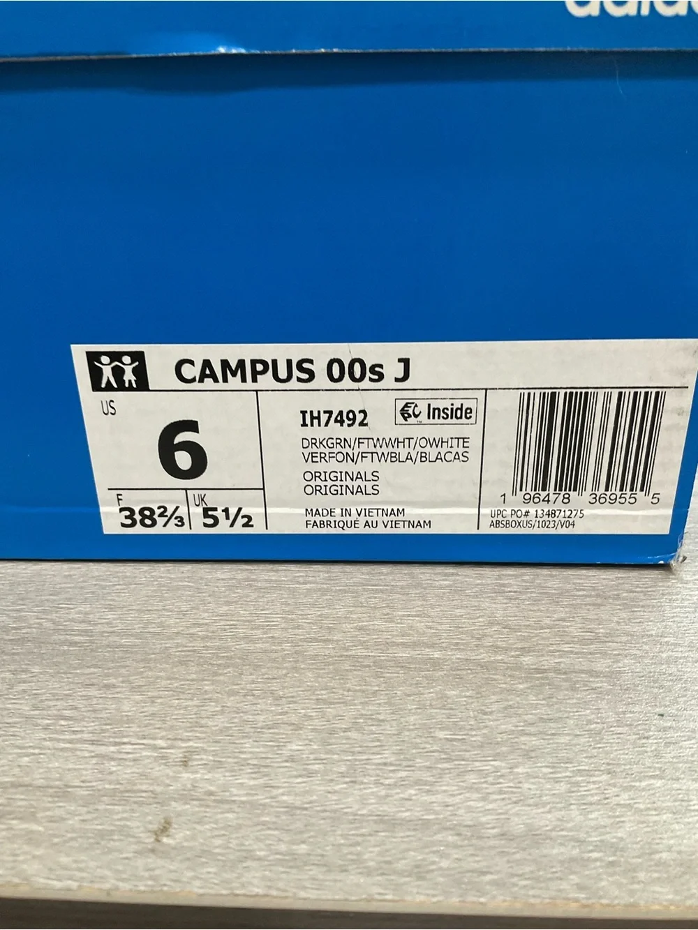 NWT IN BOX MENS ADIDAS CAMPUS 00S 'DARK GREEN‎ CLOUD WHITE' SHOES  SNEAKERS